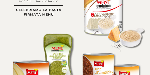 World Pasta Day 2025: Menù celebra la pasta con i suoi condimenti iconici