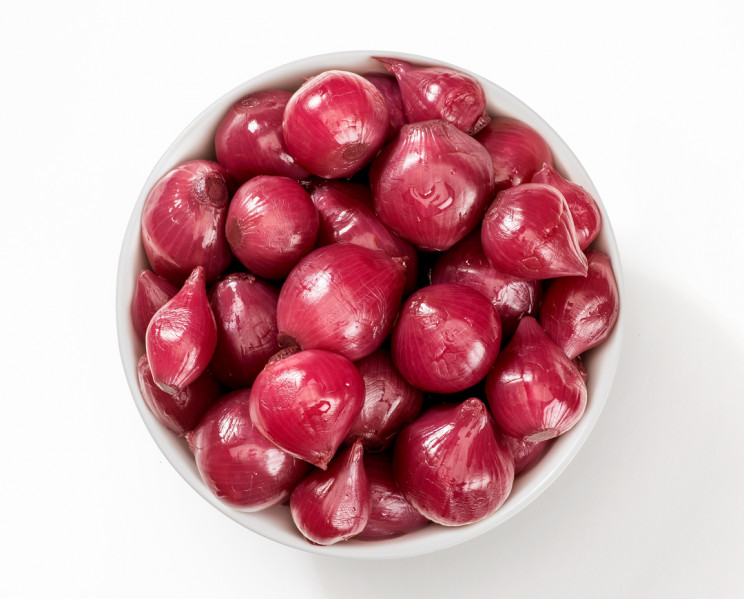 Cipolle rosse all’aceto (Rote Zwiebeln, in Essig eingelegt)