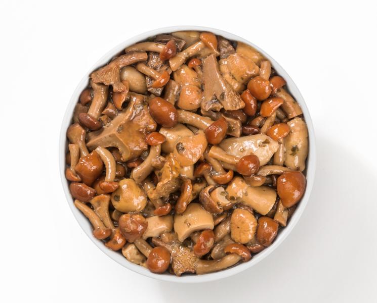 Cocktail di funghi trifolati (Cocktail aus gedünsteten Pilzen)