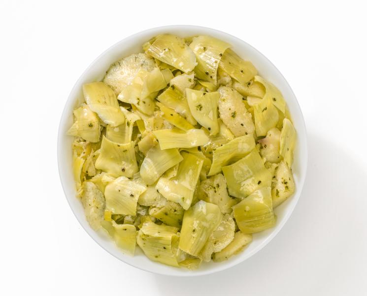 Foglie e fondi di carciofo in olio di semi di girasole - Artichoke leaves and bottoms in sunflower seeds oil
