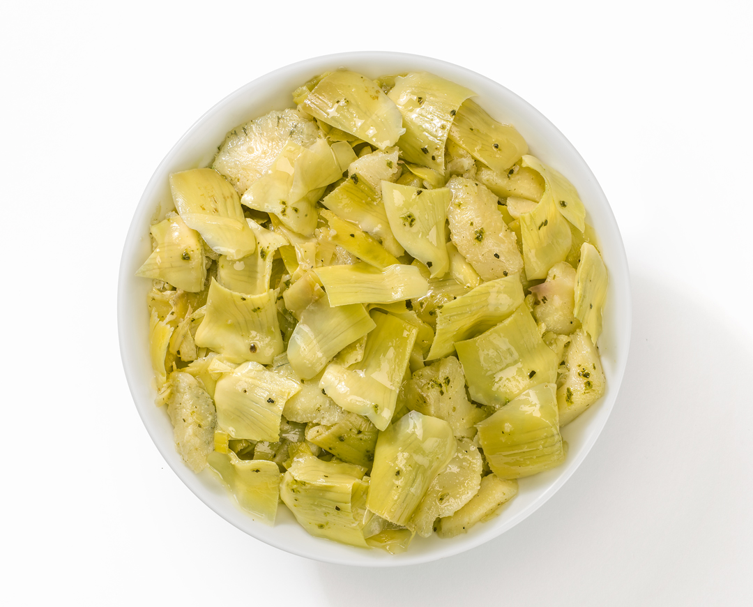 Foglie e fondi di carciofo in olio di semi di girasole - Artichoke leaves and bottoms in sunflower seeds oil