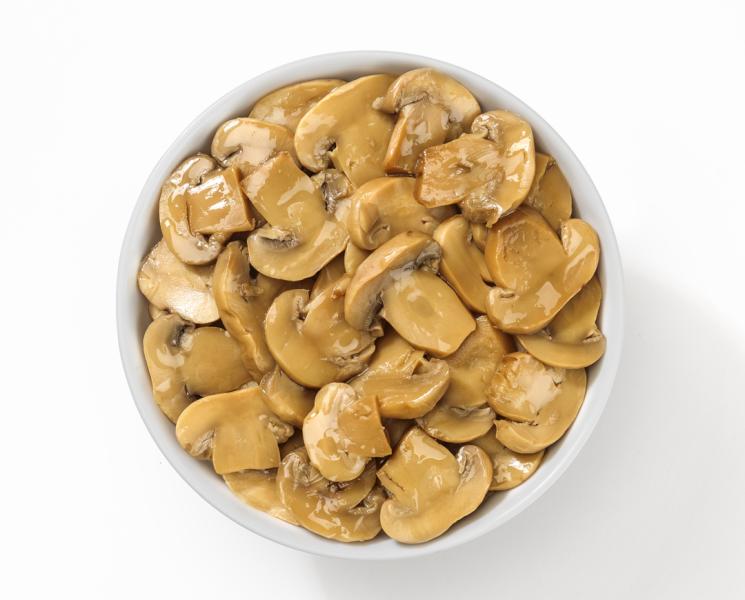 Funghi prataioli al Naturale (Champiñones al natural)