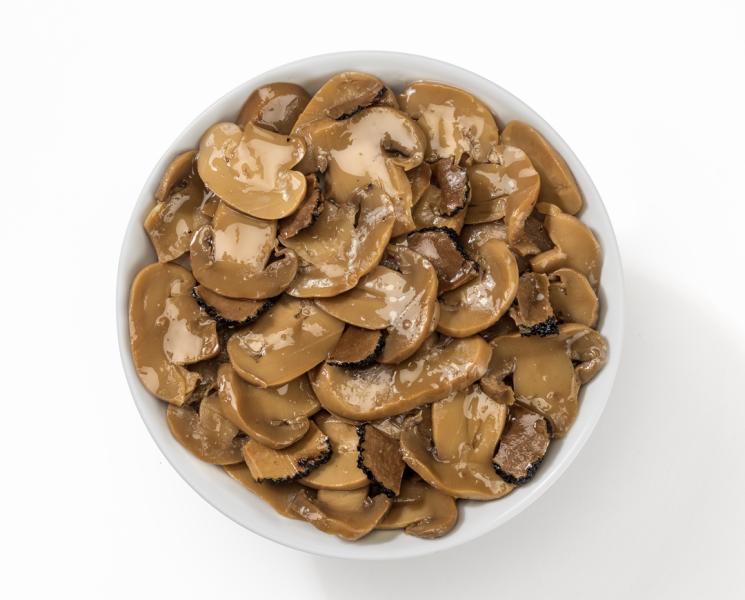 Funghi prataioli trifolati al tartufo - Button mushrooms with truffles in oil, garlic and parsley