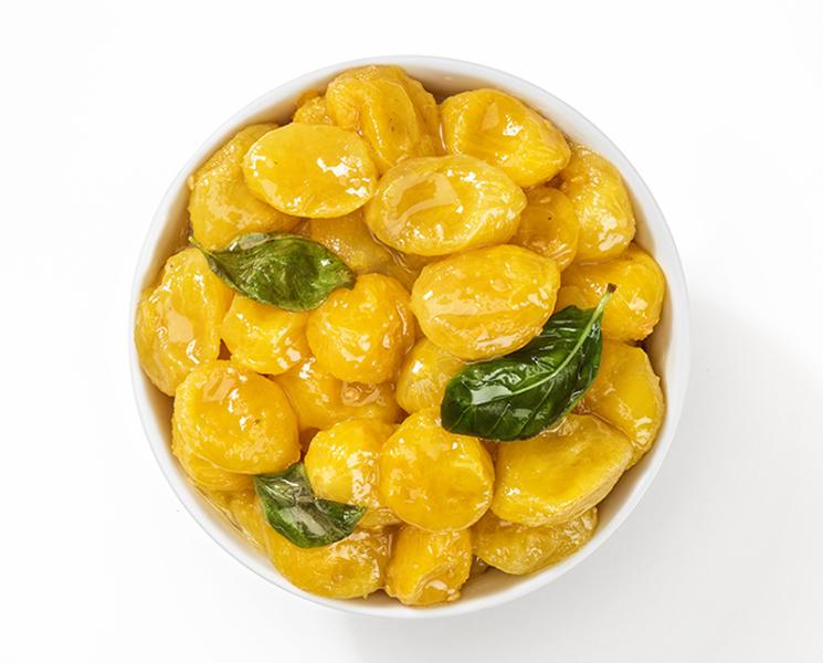 Mini Yellow pomodori gialli semisecchi pelati "Pizzutello" in olio (Mini Yellow Tomates amarillos semisecos pelados "Pizzutello")