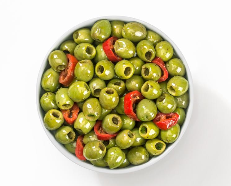 Olive di Castelvetrano sfiziose (Leckere Castelvetrano-Oliven)