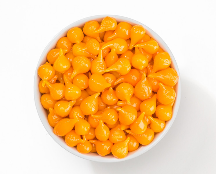 Peperoncini a goccia  gialli dolci (Gelbe, milde, tropfenförmige Chilischoten)