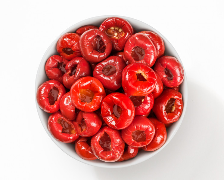 Peperoncini detorsolati (Pimientos cherry descorazonados)