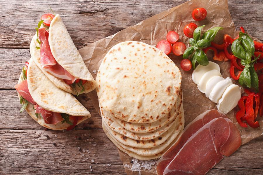 Piada "Farcitù" senza glutine (Glutenfreie Piadina "Farcitù")