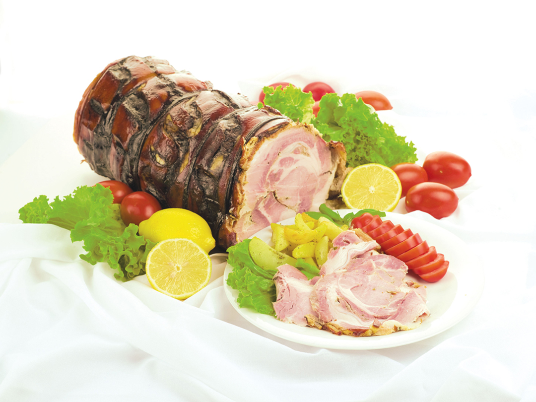 Porchetta Cotta su Forno a Legna (Porchetta asada en horno de leña)