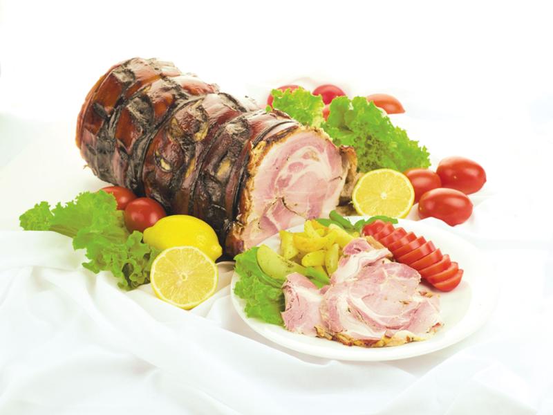 Porchetta Cotta su Forno a Legna (Porchetta aus dem Holzofen)