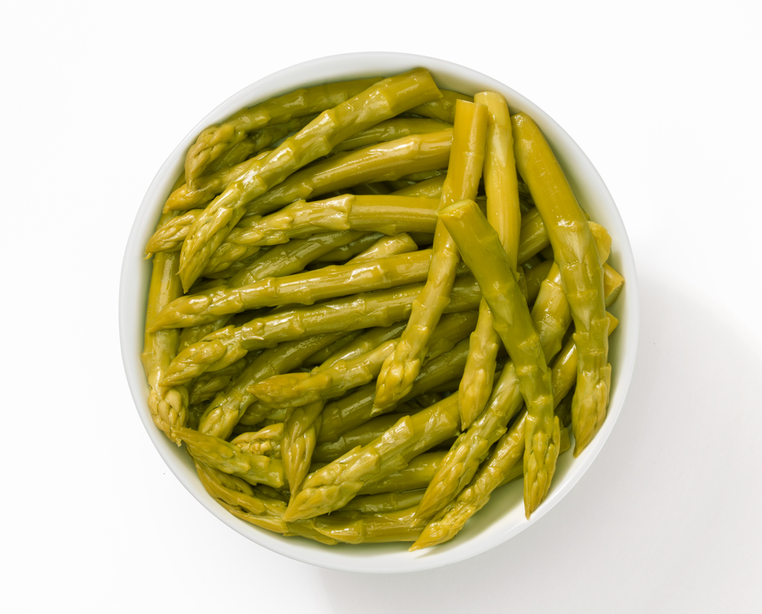 Punte di asparagi verdi lessate - Boiled Green Asparagus Tips