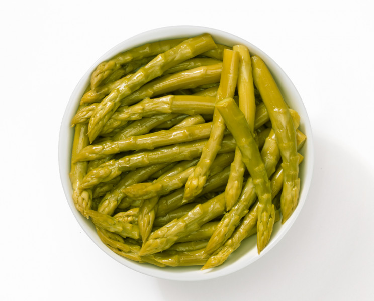 Punte di asparagi verdi lessate (Grüne Spargelspitzen „natur“, gegart)
