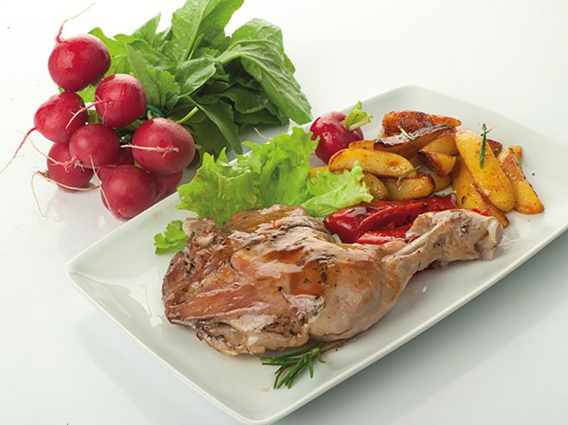 Quarto posteriore di pollo cotto sottovuoto (Quart arrière de poulet cuit sous vide)