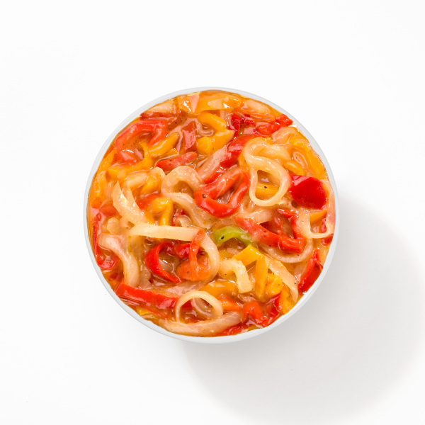 Spadellata di Peperoni e Cipolla (Salteado de pimientos y cebolla) 