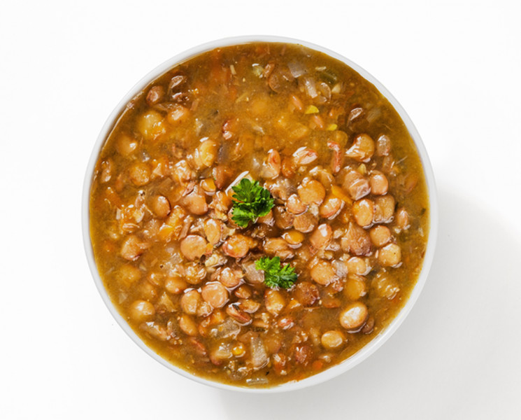 konzentrierte Hülsenfrüchtesuppe mit Zerealien