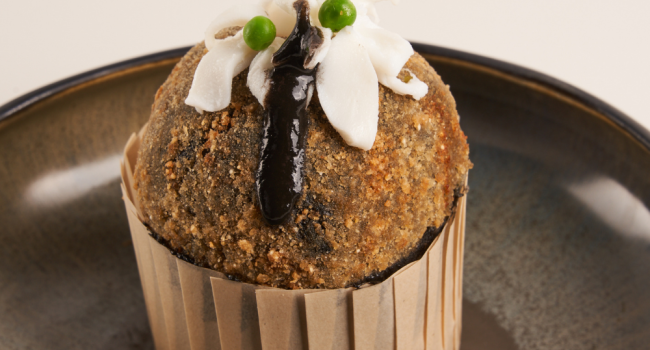 Arancino al nero di seppia