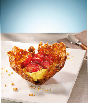 Corbeille de mascarpone aux fraises