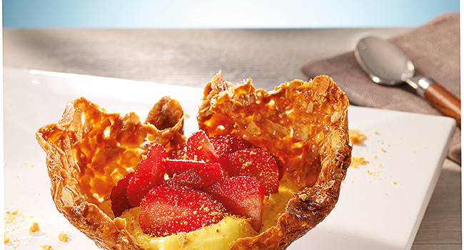 Corbeille de mascarpone aux fraises