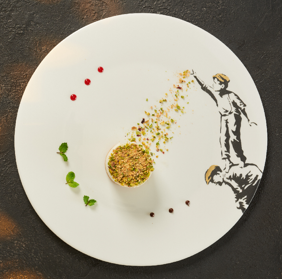 CHEESE-CAKE AL PISTACCHIO E AMARETTI