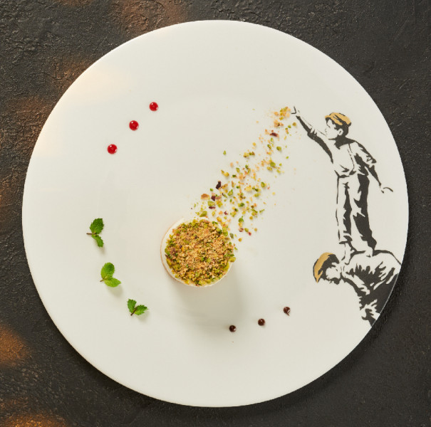 CHEESE-CAKE AL PISTACCHIO E AMARETTI