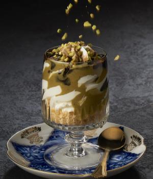 TARTA DE QUESO CON PISTACHO