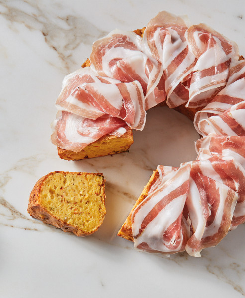 Gâteau aux légumes et Provola