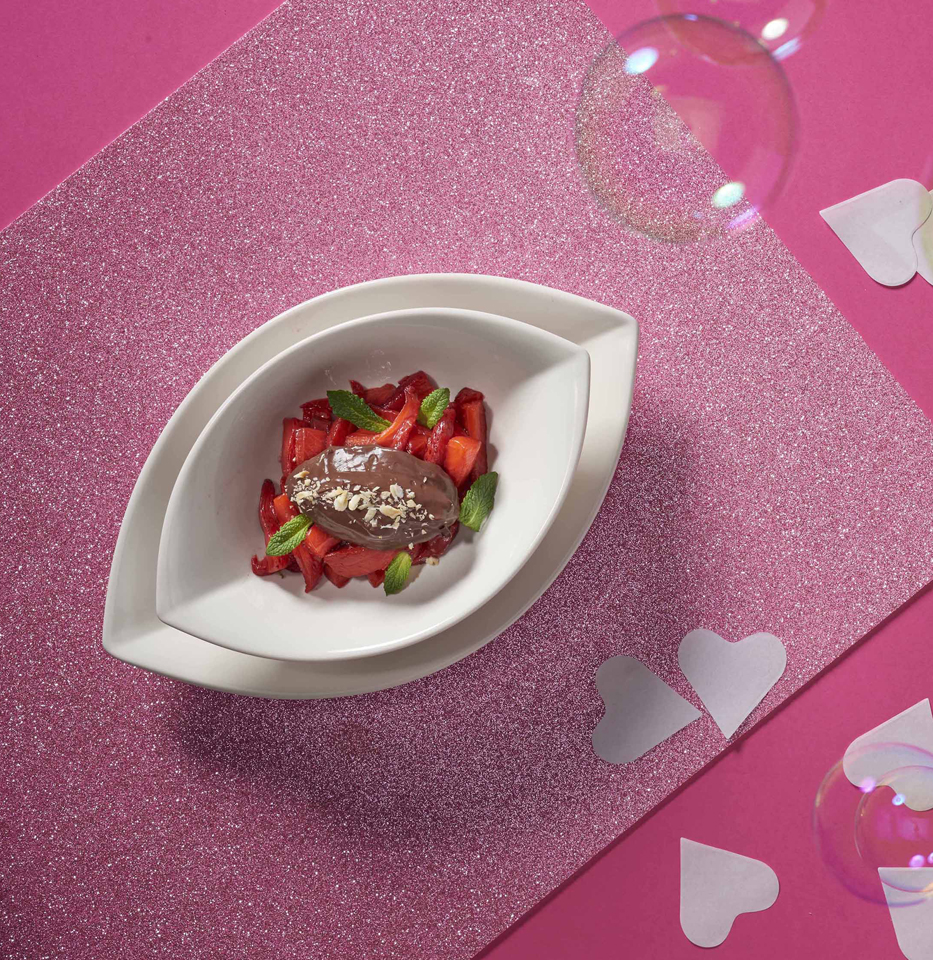 COMPOSTA DI FRAGOLE CON CREMOSO AL CIOCCOLATO