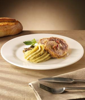 Auf der Titelseite  Gefülltes Schweinefilet mit Rosmarin-Kartoffelpüree