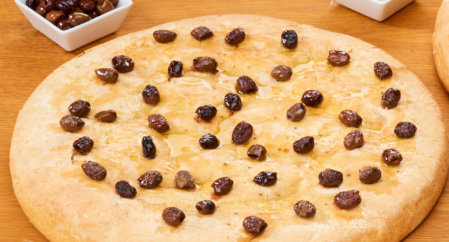 FOCACCIA WITH LECCINO OLIVES