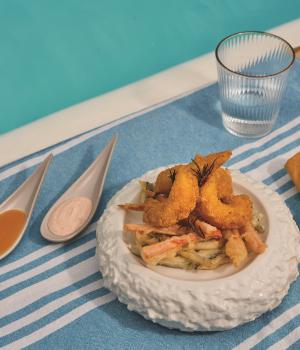 FRITTURA DI GAMBERI E VERDURE