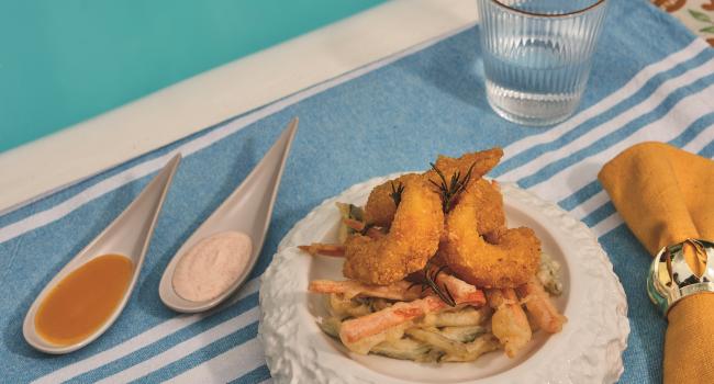FRITTURA DI GAMBERI E VERDURE