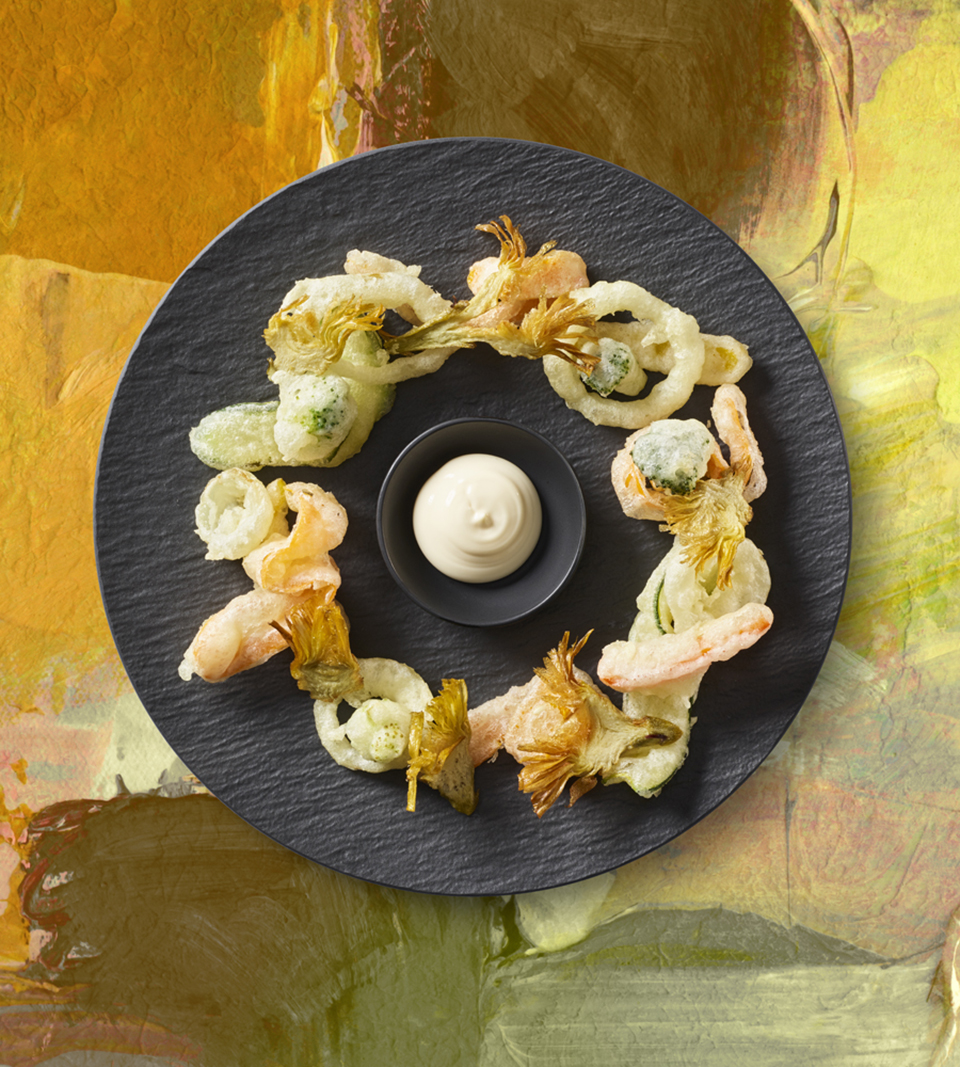 GRAN FRITTO DI VERDURE CON MAIONESE VEGANA