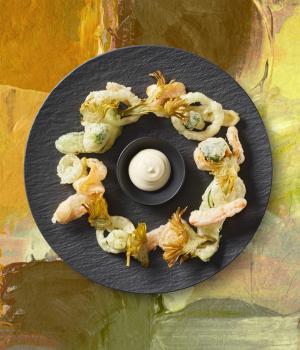 GRAN FRITTO DI VERDURE CON MAIONESE VEGANA