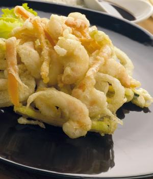 Gemischter frittierter Fisch