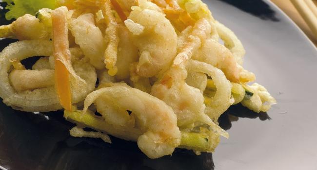 Gemischter frittierter Fisch