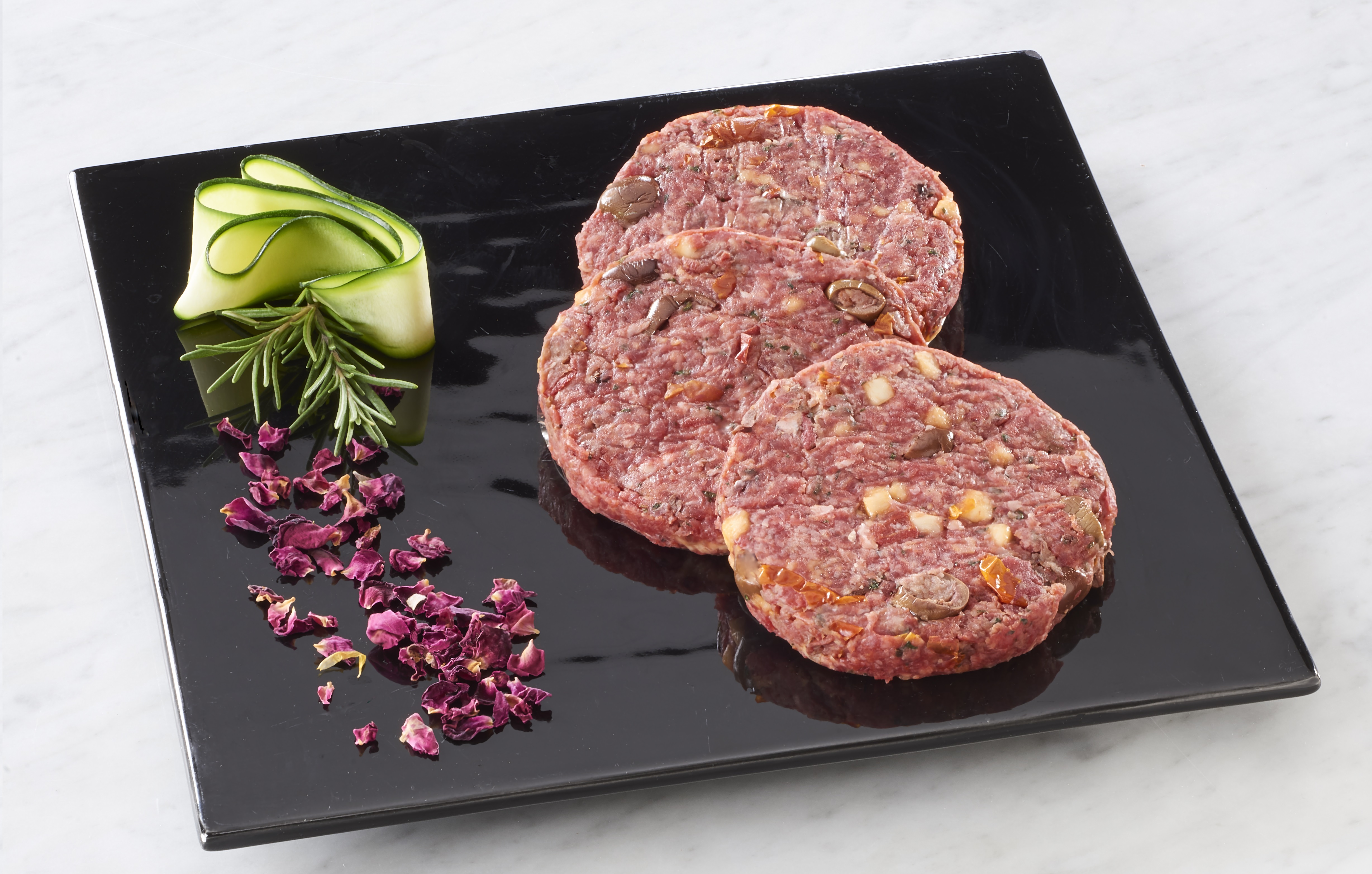 HAMBURGER CON SOLEGGIATI E OLIVE NOSTRALINE