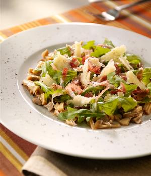 Insalata di prataioli grigliati, rucola e parmigiano