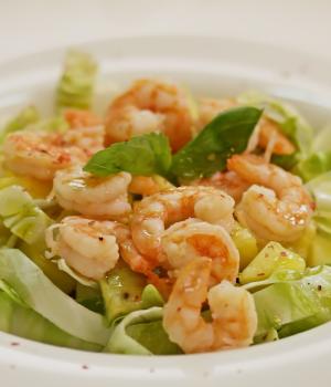 Ensalada exótica de camarones