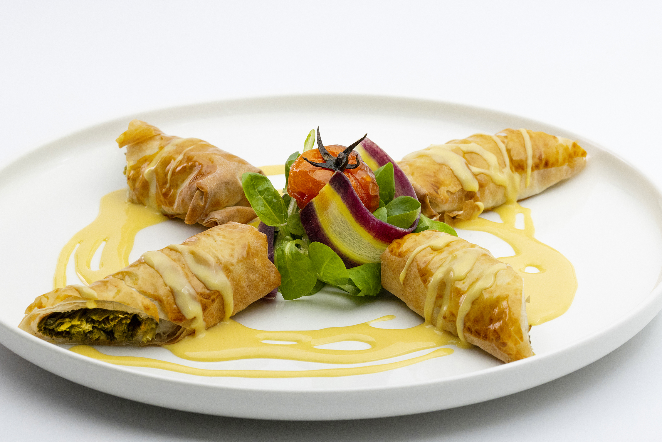 INVOLTINI AGLI AGRETTI CON SALSA AL PARMIGIANO