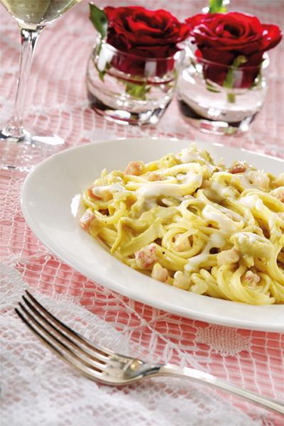 Linguine Carbonara aus Artischocken