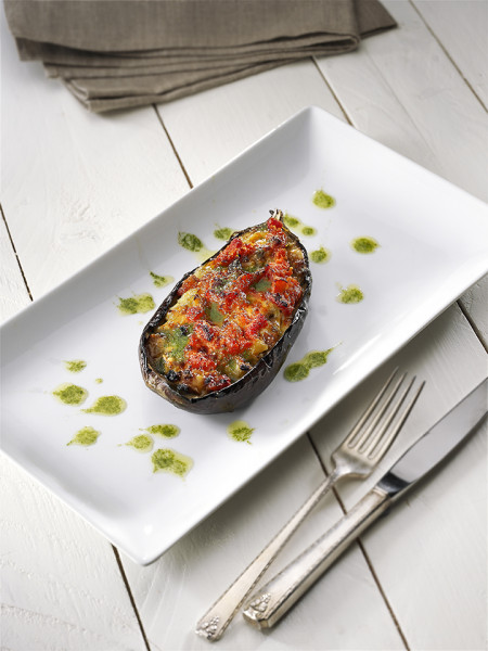 Melanzane gratinate con Pomodorina e Provola affumicata