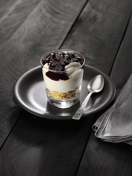 Yoghurt and blueberry mousse