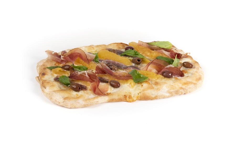 P.A.L.A. Yellow tomatoes, Speck and Olives