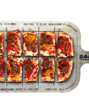 P.A.L.A. Pulled Pork, Peppers, caramelized Onions