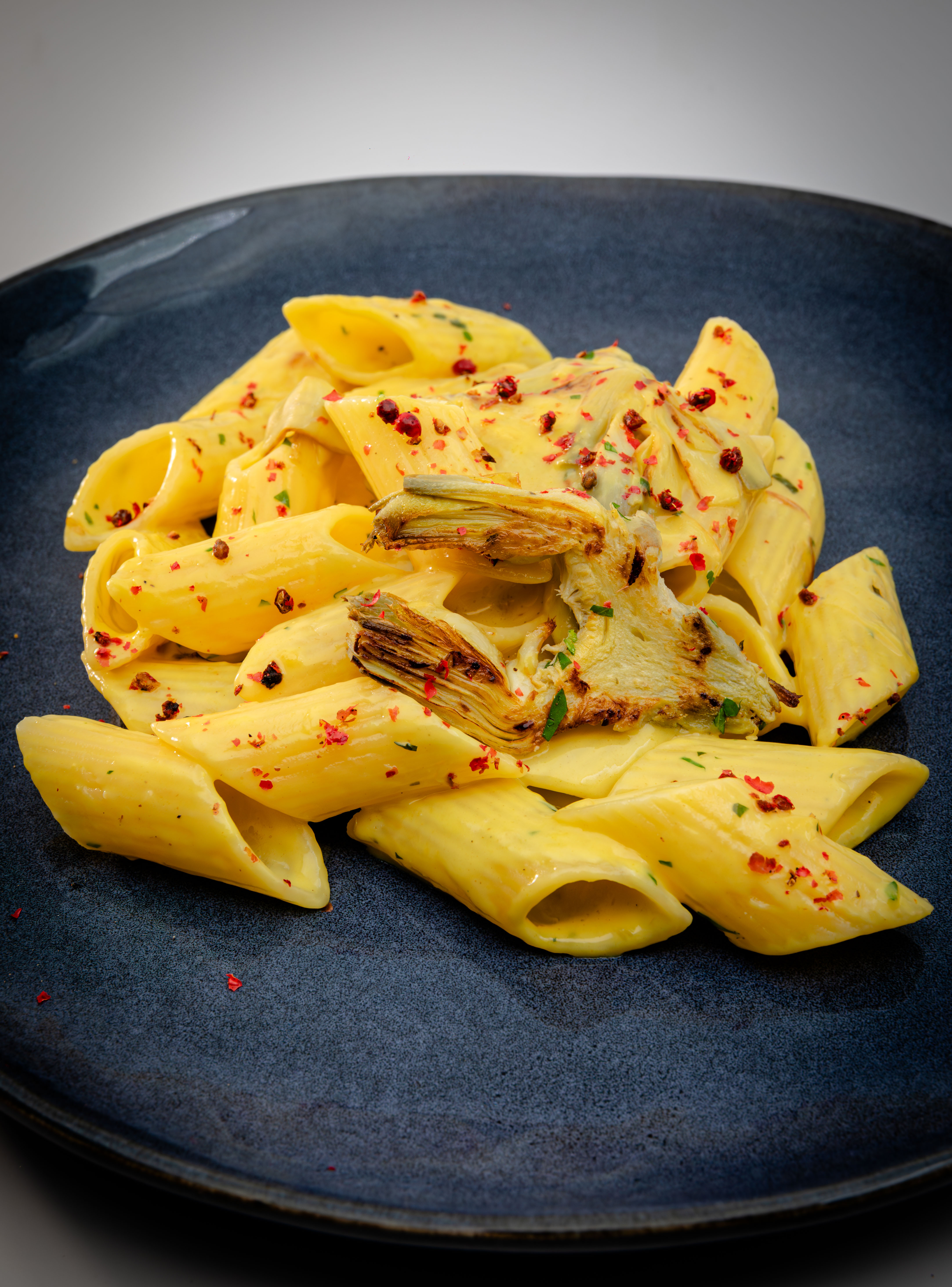 PENNONI A LA CARBONARA VEGETARIANA