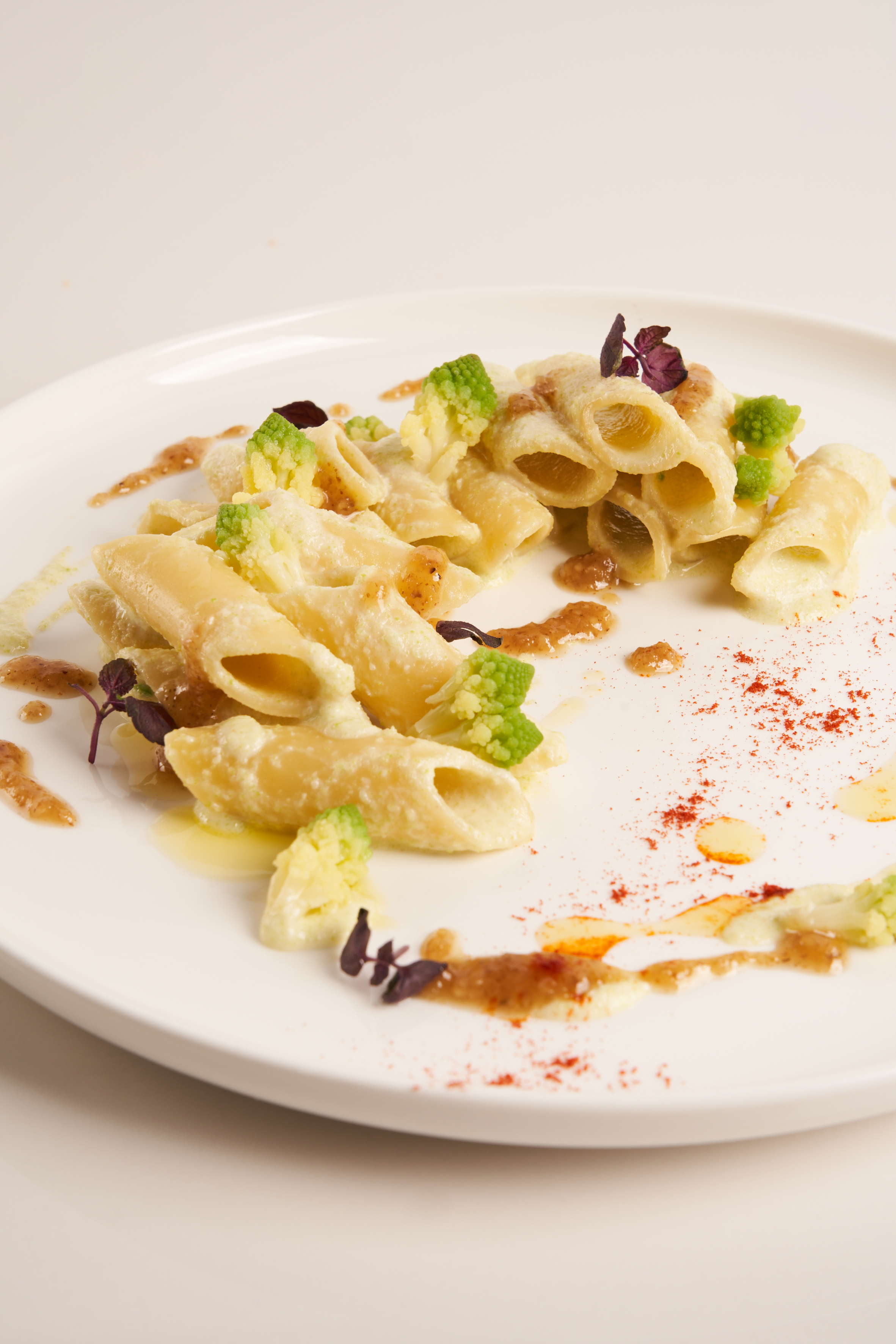 PENNONI WITH TALEGGIO, ROMANESCO AND WALNUT SAUCE