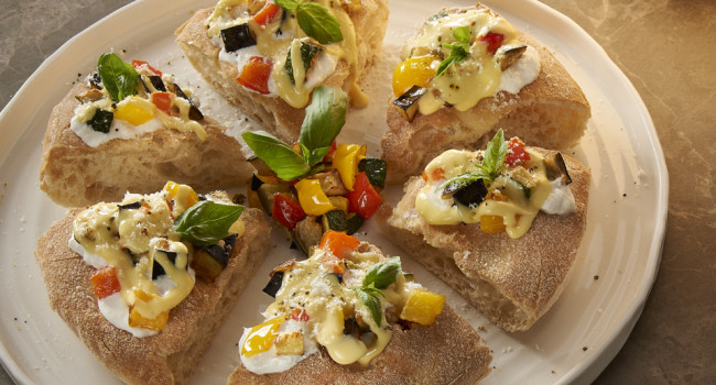 PIZZA AL PADELLINO CARBONARA VEGETARIANA