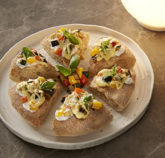 PIZZA AL PADELLINO CARBONARA VEGETARIANA