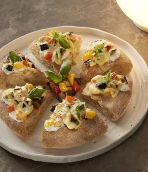 PIZZA AL PADELLINO CARBONARA VEGETARIANA