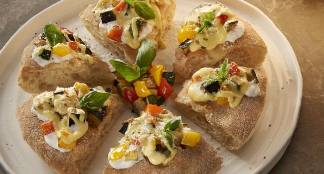 PIZZA AL PADELLINO CARBONARA VEGETARIANA